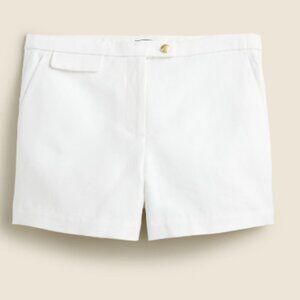J. Crew 3" suit short in white textured linen blend Size 4 NEW NWT